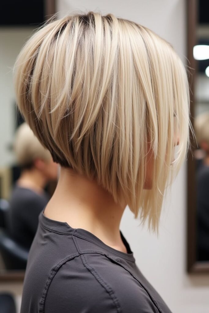 Asymmetrical Stacked Bob with Deep Side Part