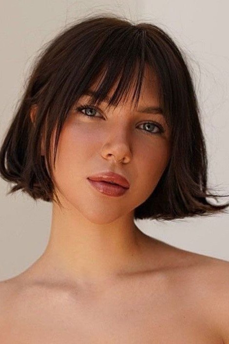 Blunt Bob with Thin Piece-y Bangs