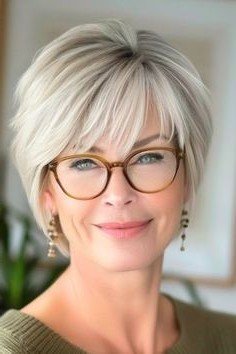 Chic Layered Pixie Bob with Side Bangs