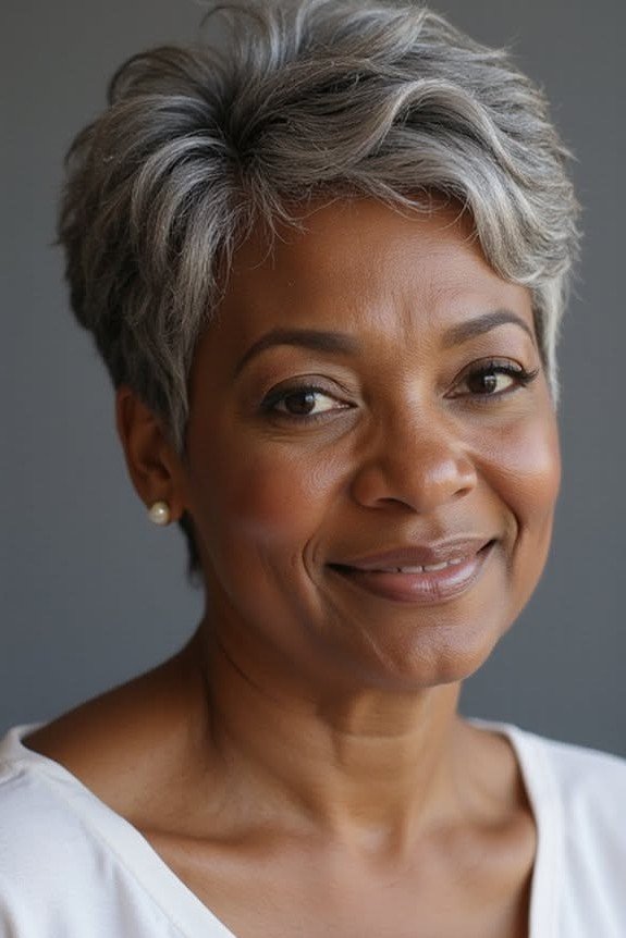 Chic Silver Pixie Cut