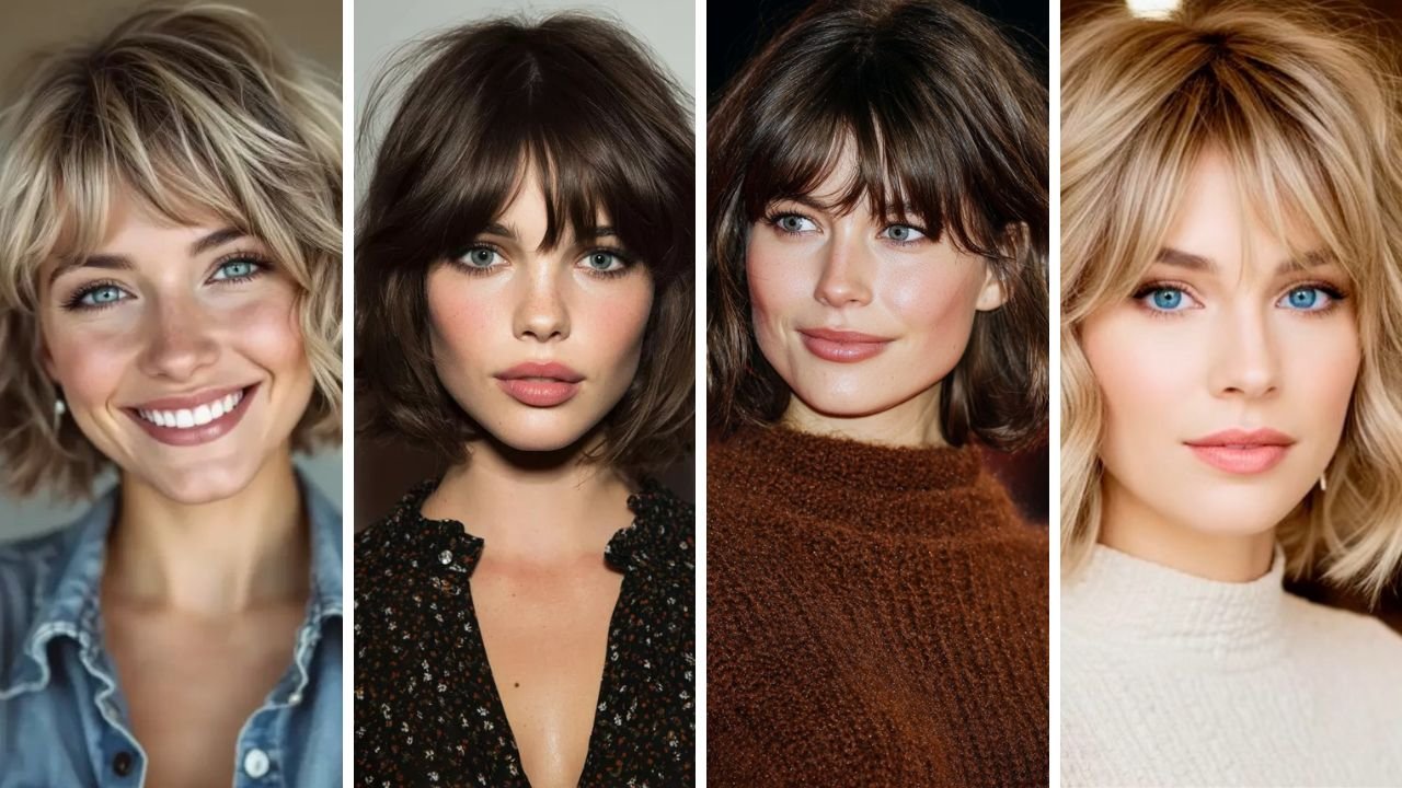 20 Beautiful Chin Length Hairstyles with Bangs That Create Softness and Style