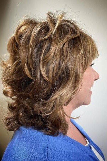 Choppy Layered Lob with Piecey Bangs