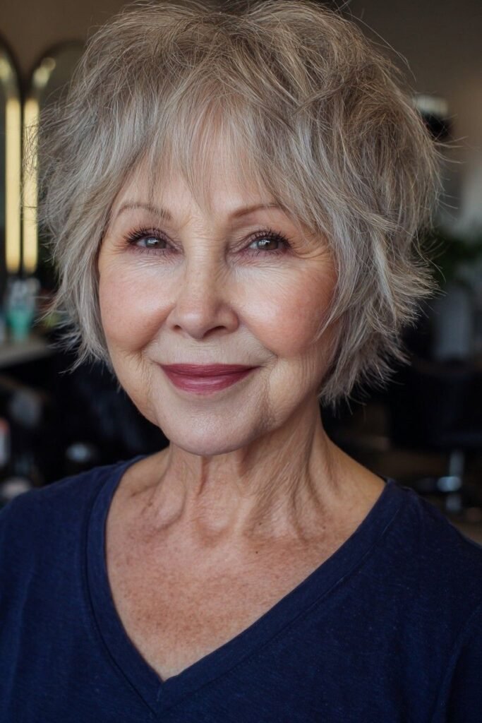 Choppy Layered Pixie with Wispy Bangs