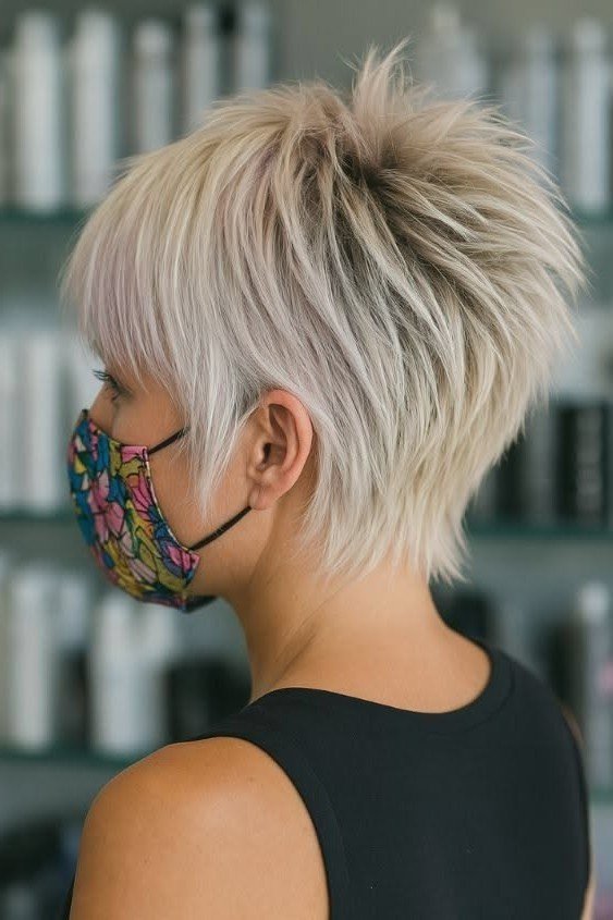 Choppy Pixie Shag with Undercut Sides
