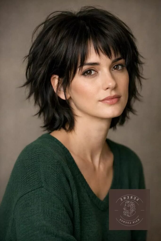 Choppy Shag Bob with Soft Fringe