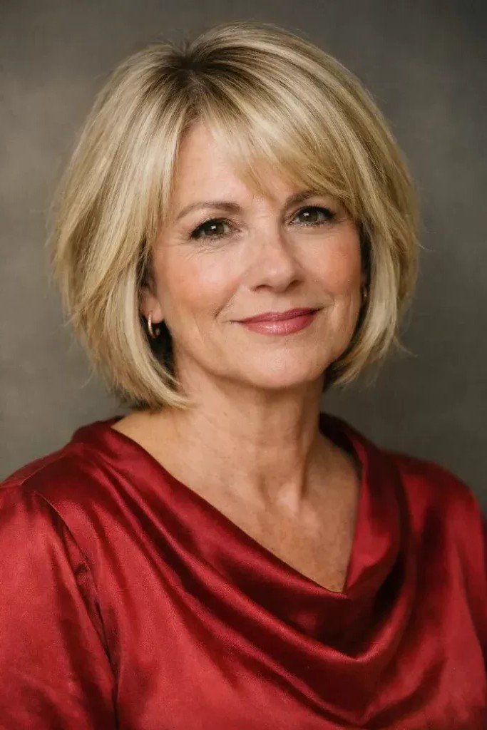 Classic Blonde Layered Bob with Volume