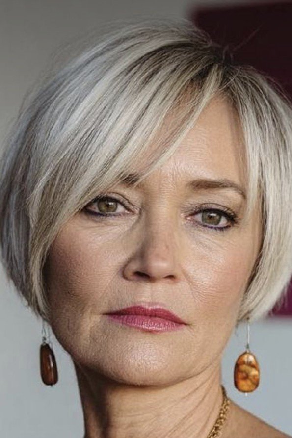 Classic Bob with Side-Swept Bangs