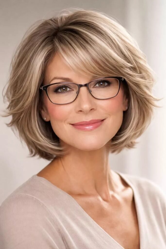 Classic Layered Bob with Soft Bangs