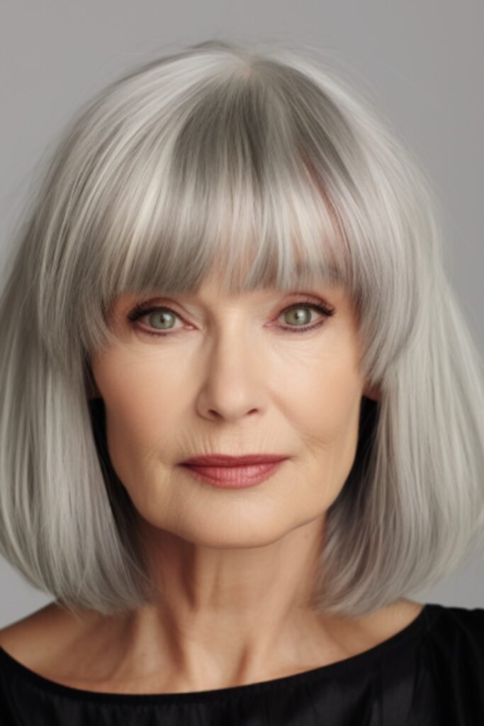 Classic Rounded Bob with Full Fringe