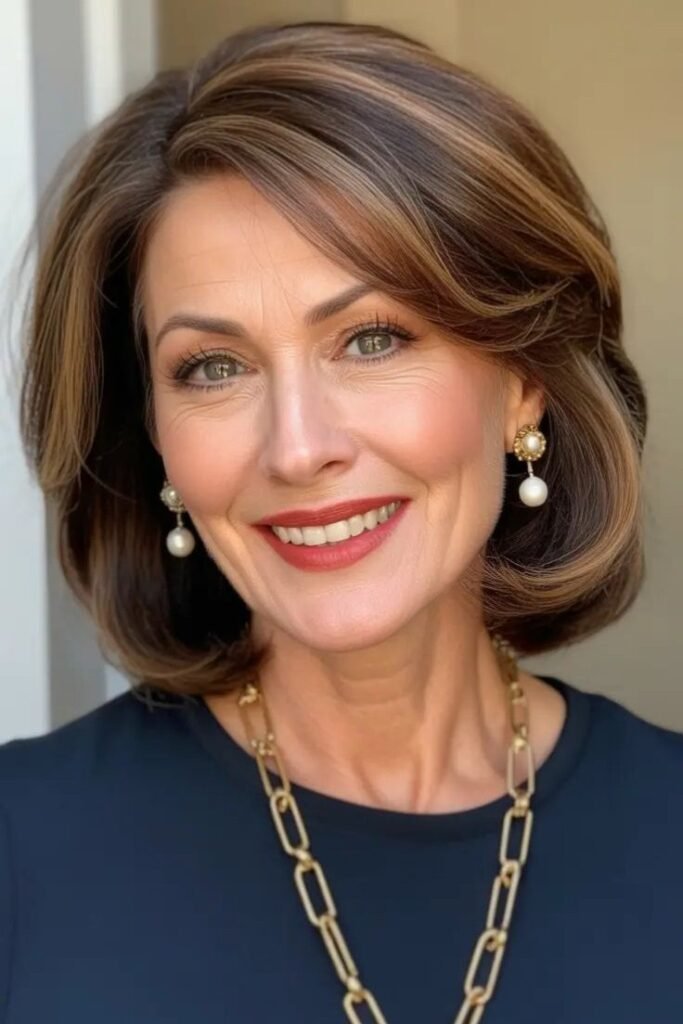 Classic Side-Parted Bob with Soft Volume
