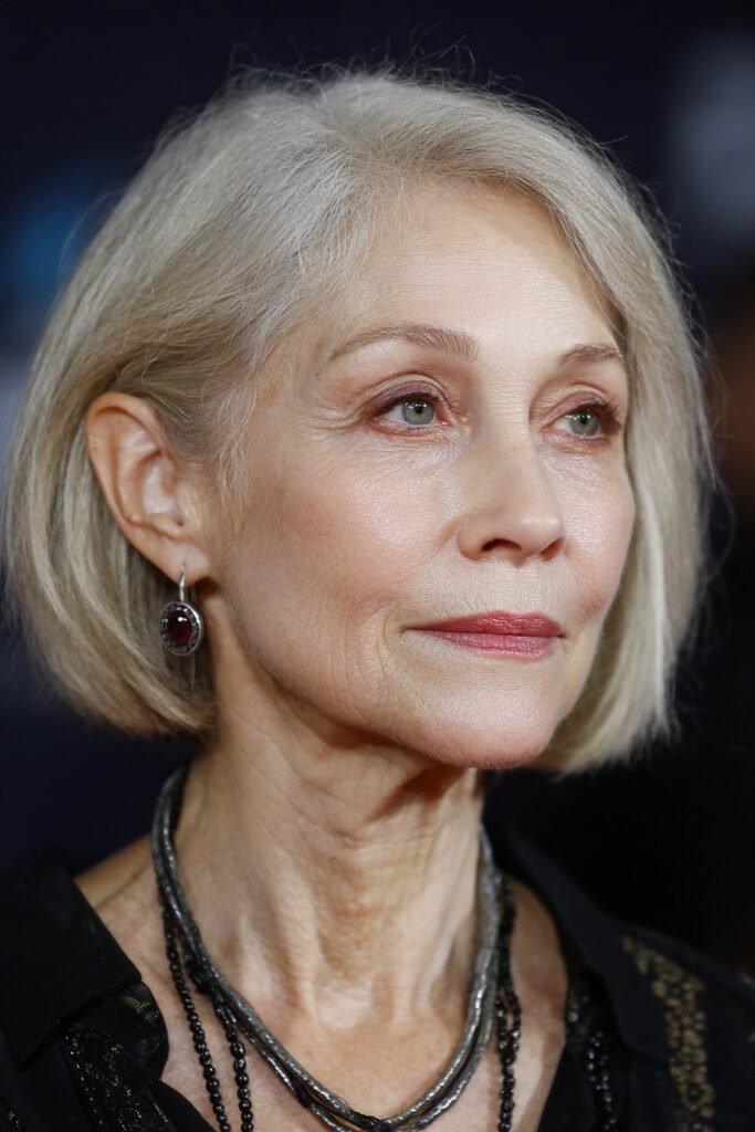 Classic Silver Bob with Face-Framing Layers
