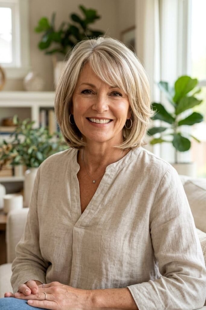 Classic Smooth Bob with Feathered Layers