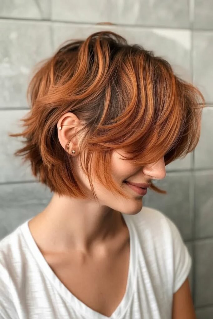 Copper Textured Shag Bob