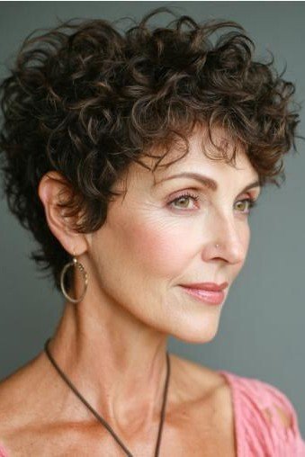 Cropped Curly Shag Cut
