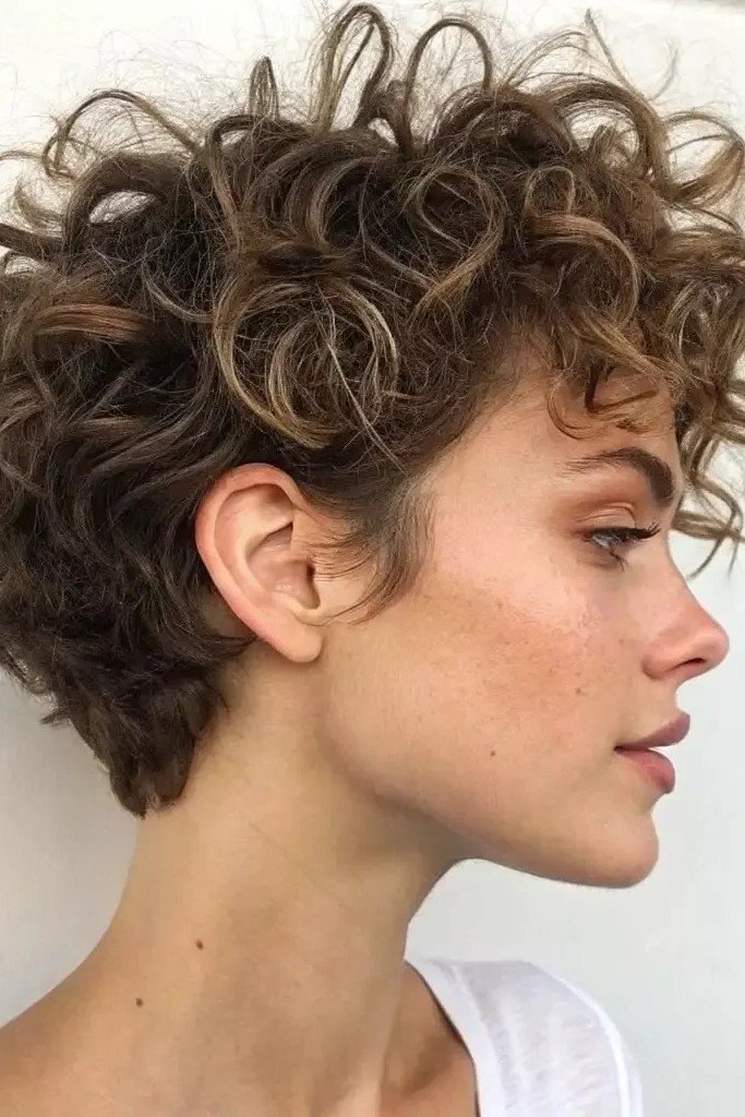 Curly Undercut Pixie