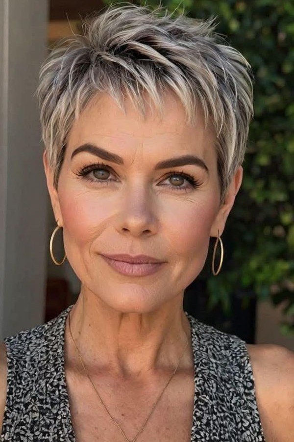 Defined Textured Pixie with Subtle Highlights