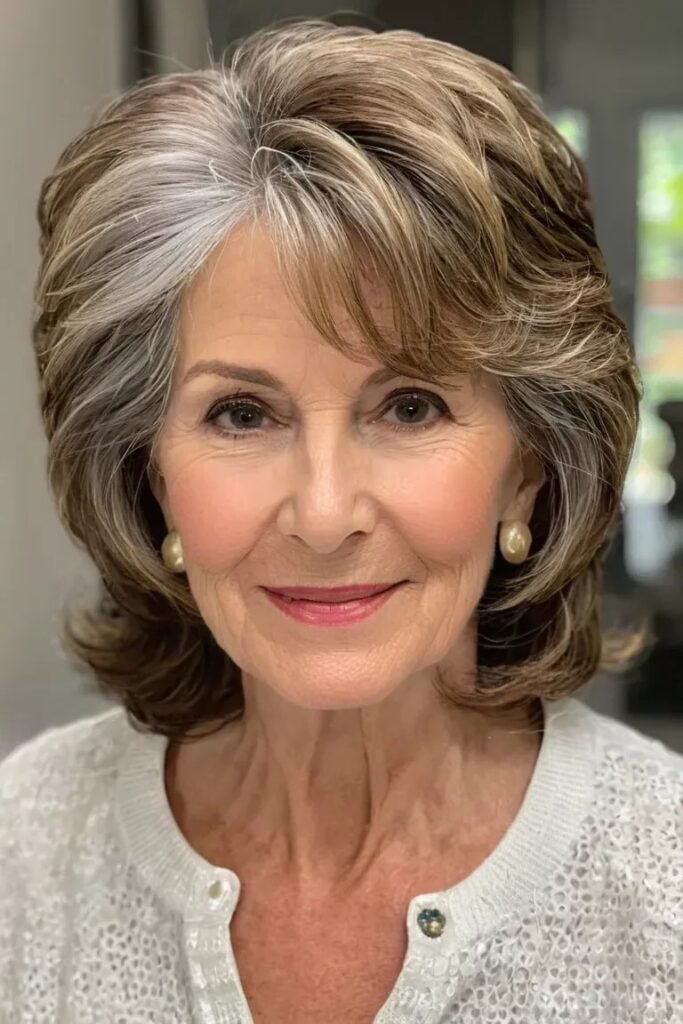 Dimensional Layered Cut with Subtle Highlights