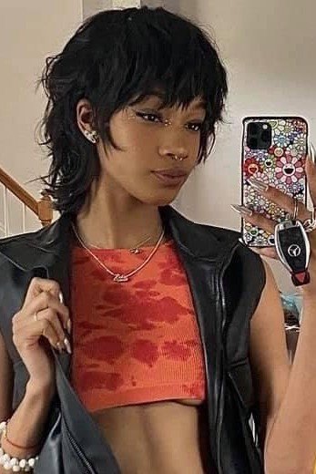 Edgy Shag Mullet with Textured Bangs