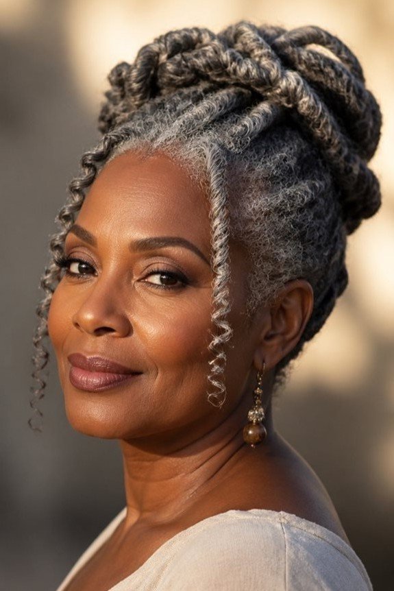 Elegant High Twisted Updo with Face-Framing Curls