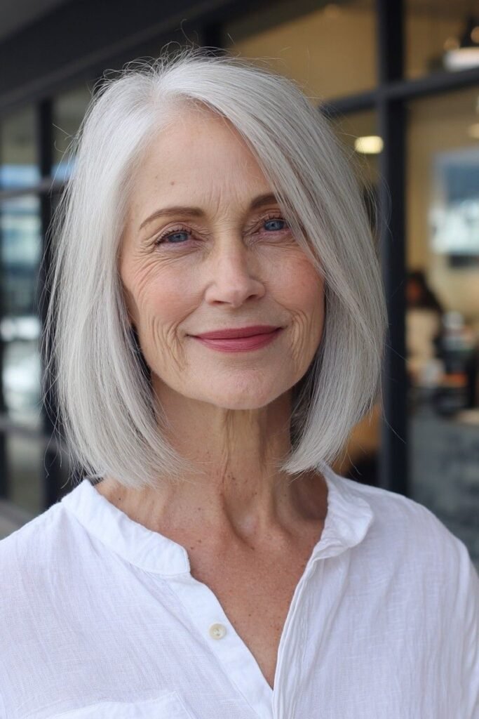 Elegant Rounded Silver Bob