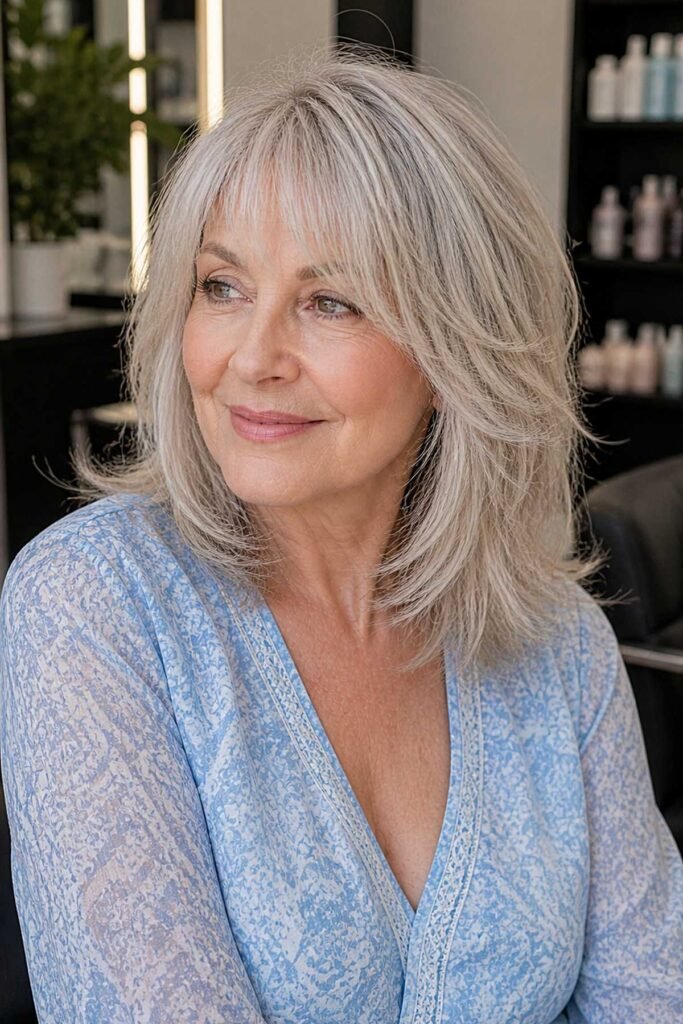 Feathered Layered Cut with Subtle Bangs