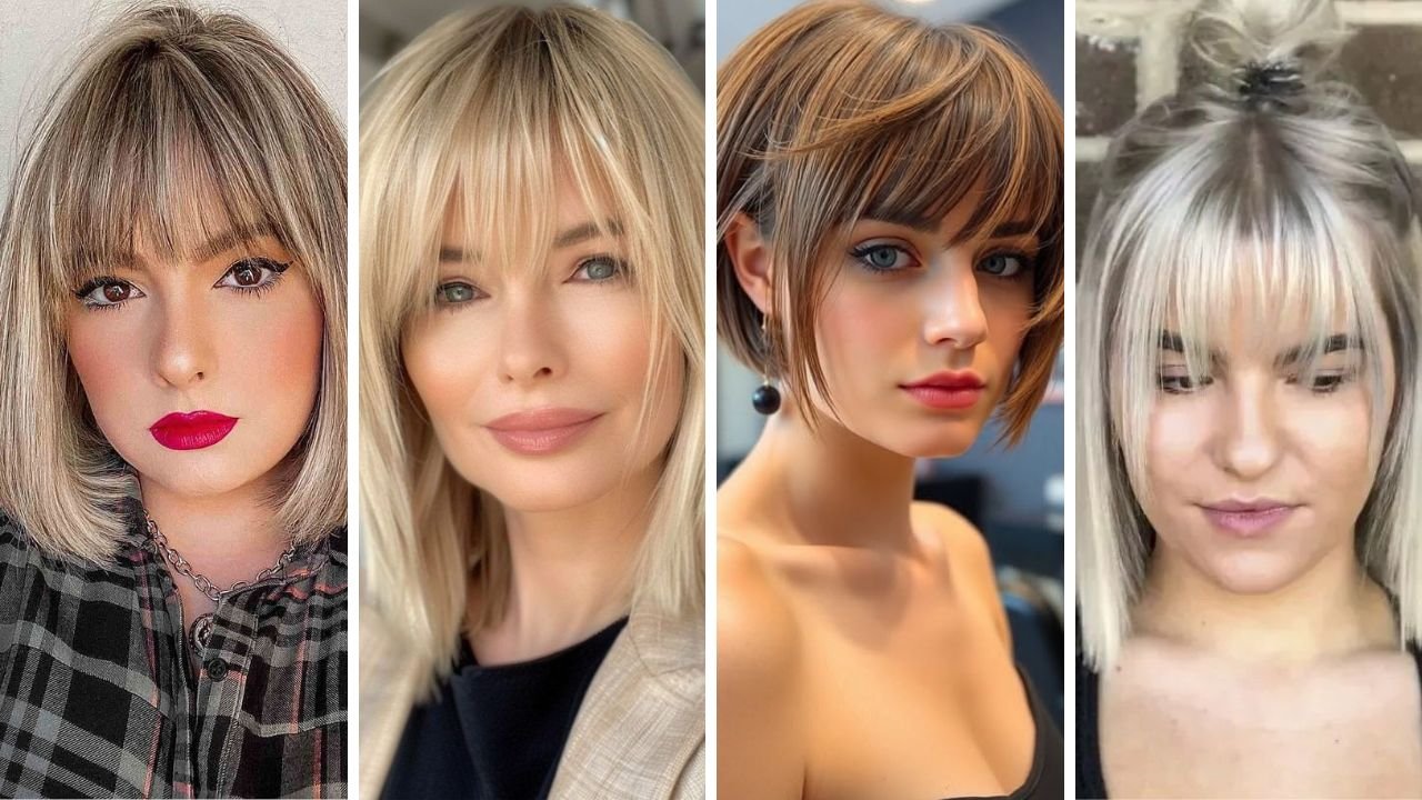 20 Beautiful Haircuts for Thin Fine Hair with Bangs That Create Fullness and Softness