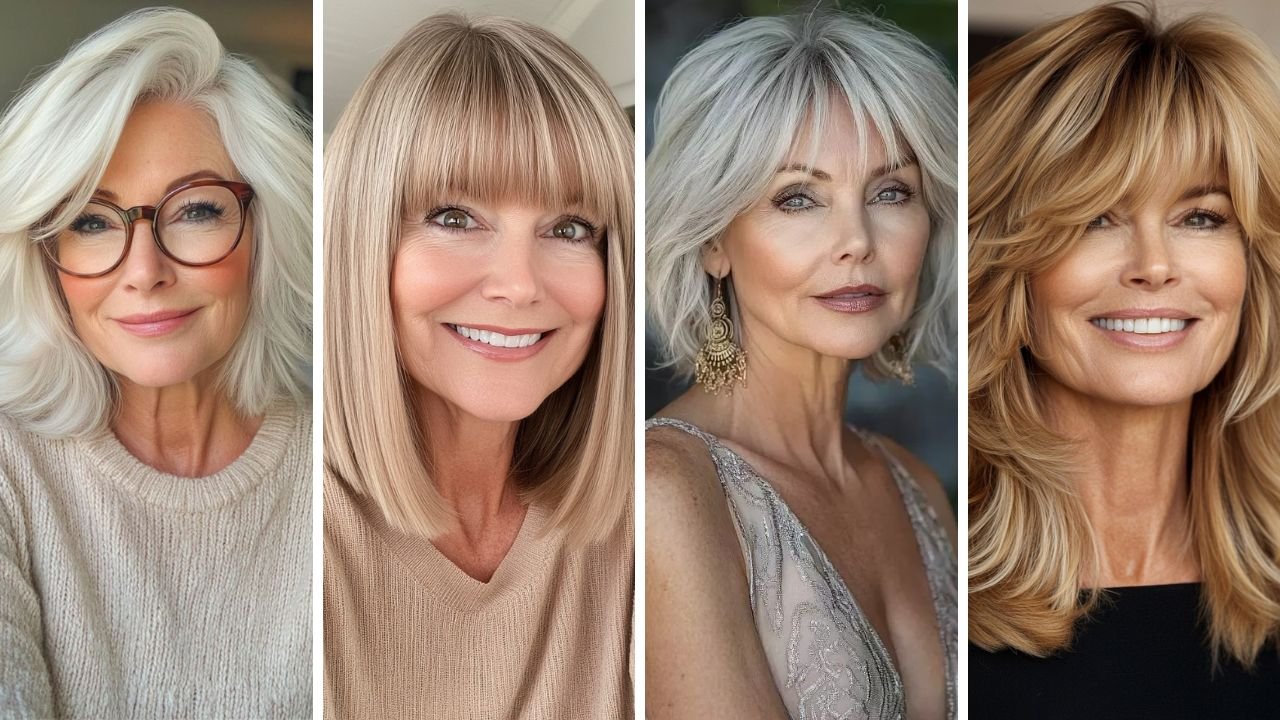 20 Beautiful Hairstyles for Older Women with Bangs That Create Softness and Style