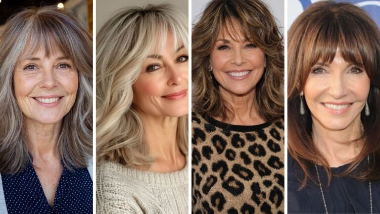 20 Beautiful Hairstyles with Bangs for Older Women That Create Softness and Style