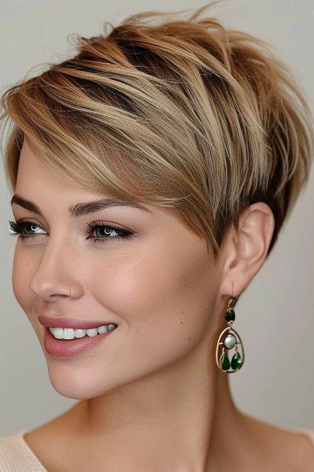 Highlights and Lowlights Tapered Pixie