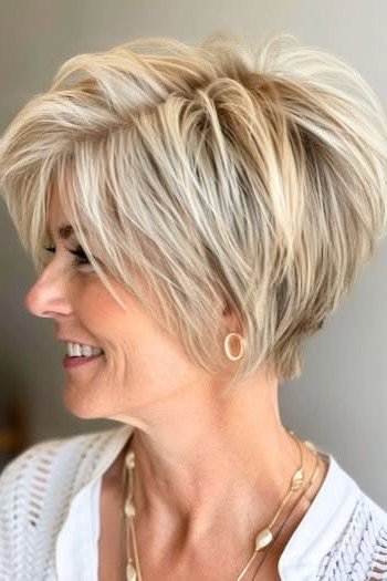 Layered A-Line Bob with Side-Swept Bangs (Alternate)