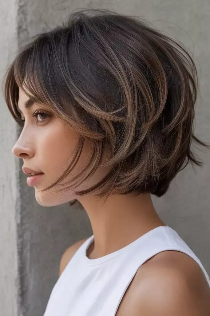 Layered Bob with Face-Framing Volume