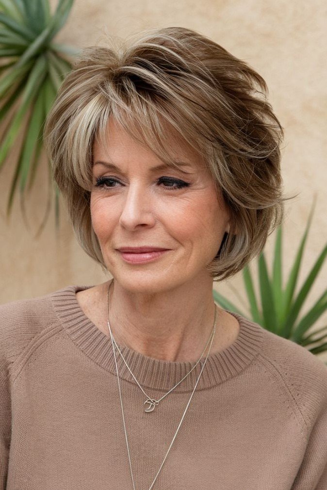 Layered Bob with Side-Swept Bangs