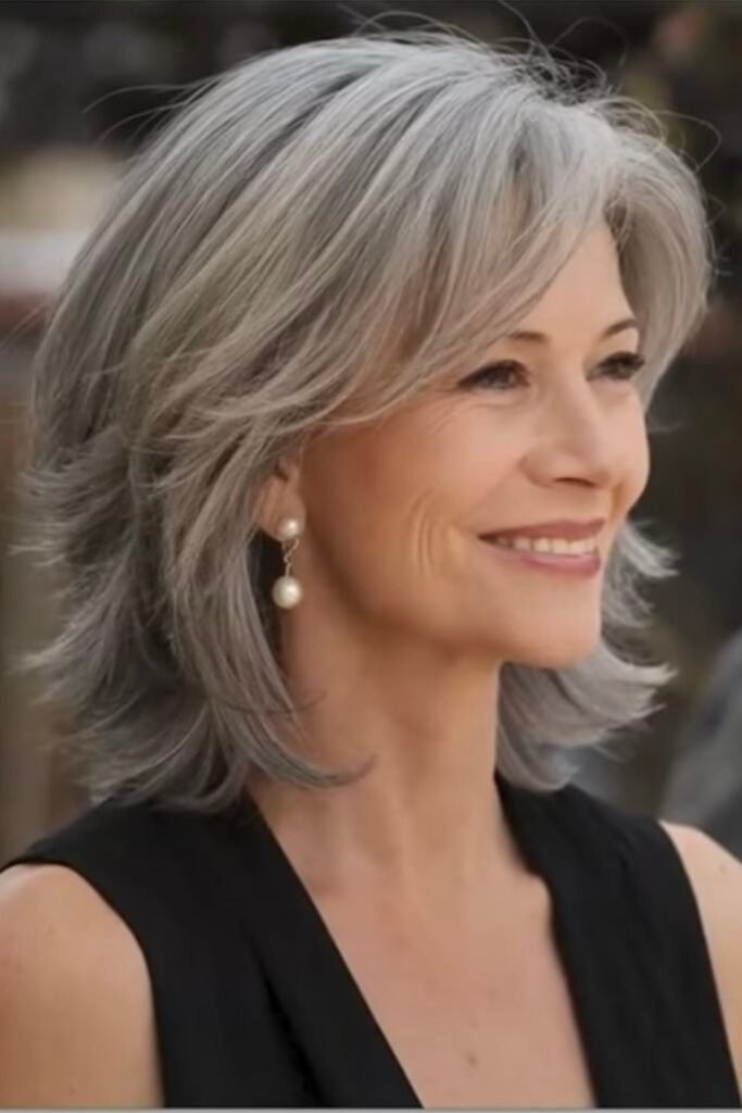 Layered Bob with Sweeping Side Bangs