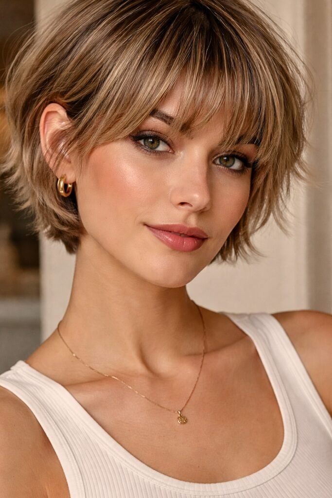 Layered Bob with Wispy Bangs