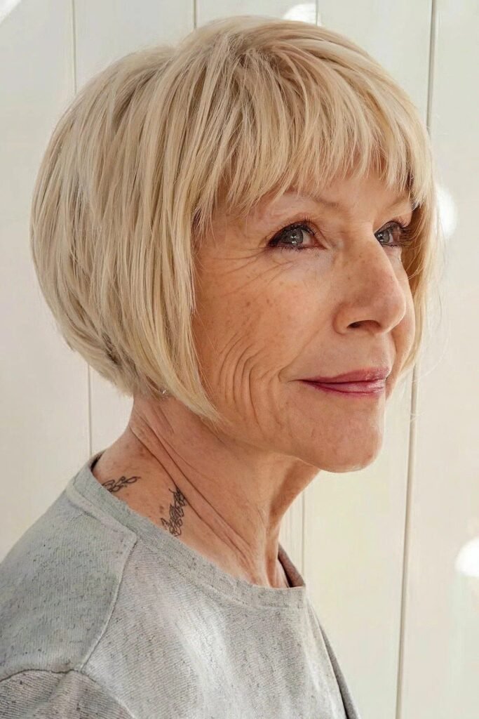 Layered Bob with Wispy Fringe