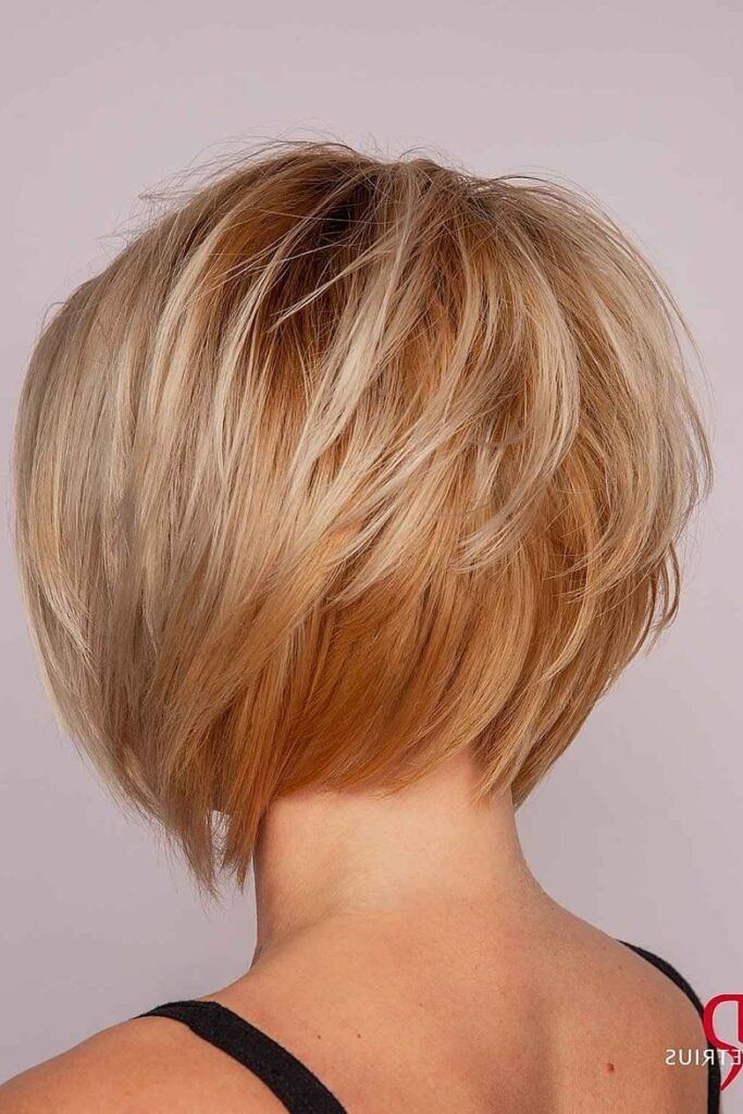Layered Inverted Bob with Tapered Nape