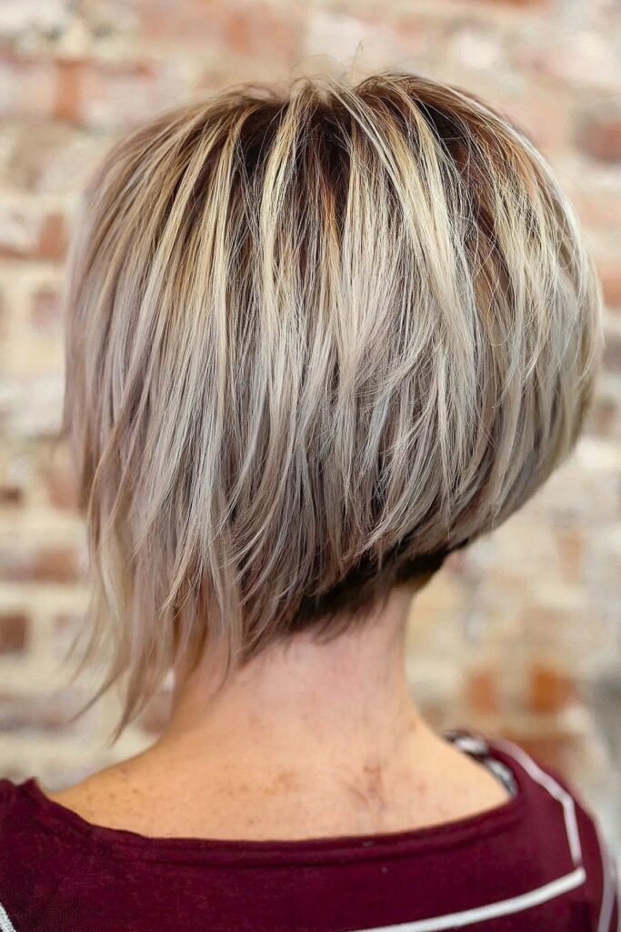 Layered Inverted Bob with Undercut Nape