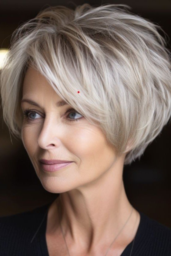 Layered Pixie Bob with Wispy Fringe