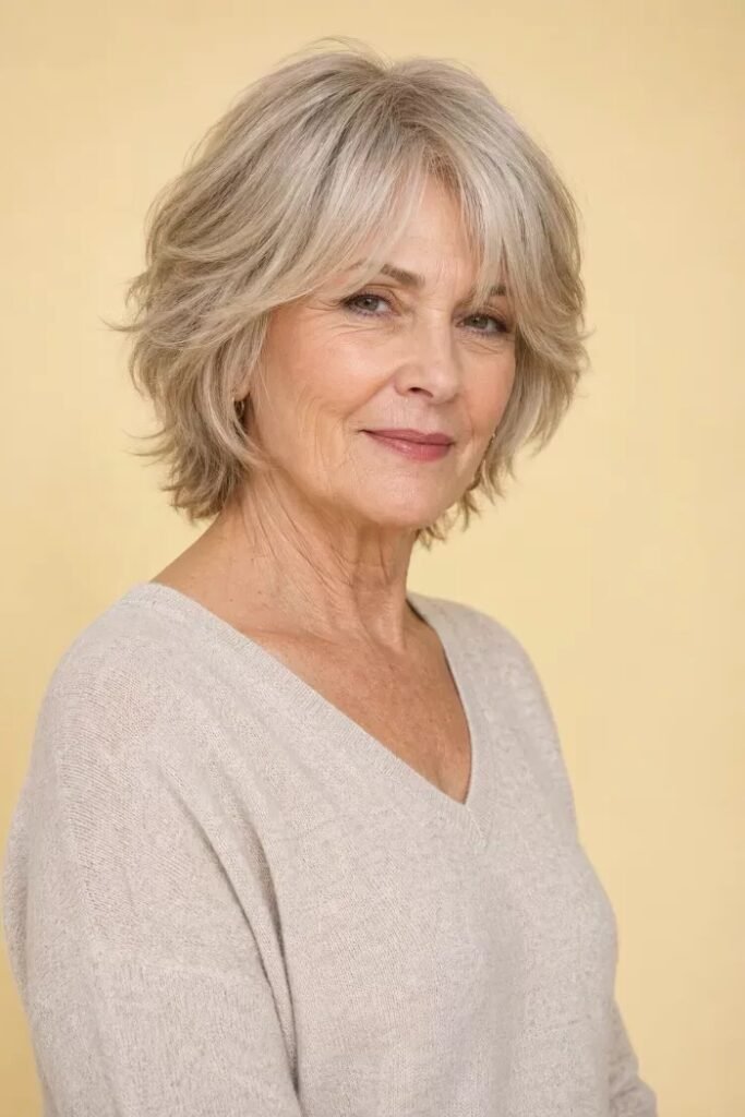 Layered Shag Bob with Soft Fringe