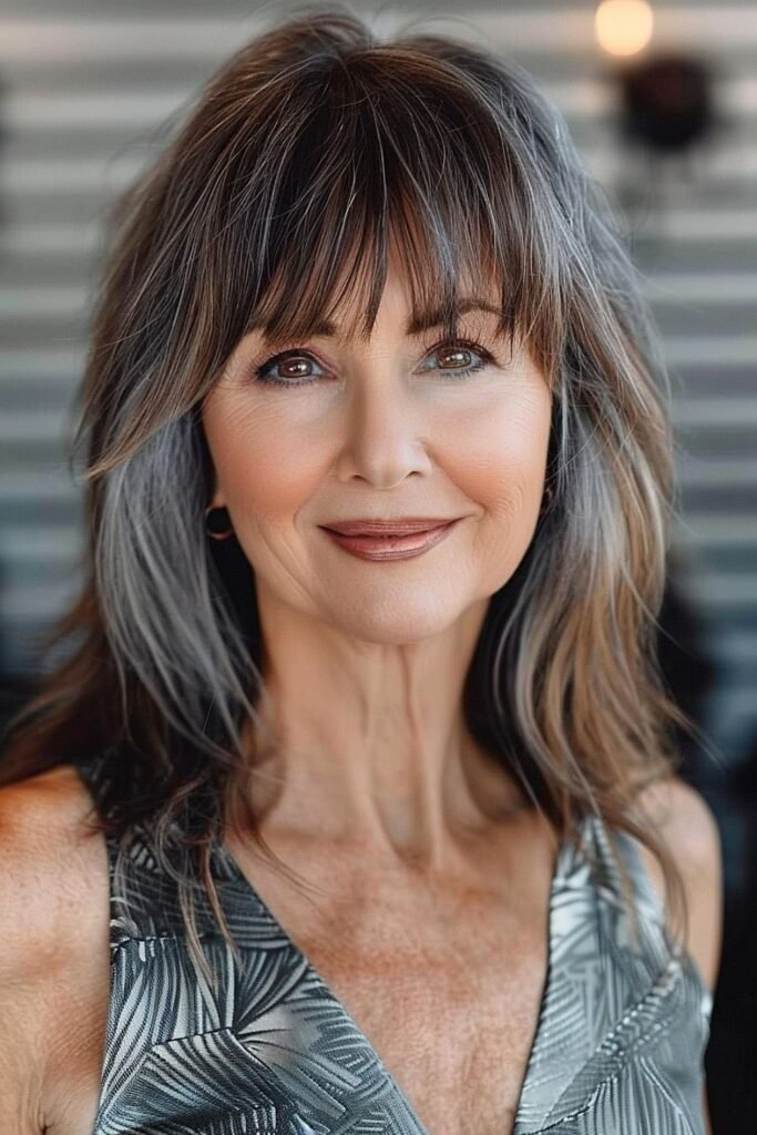  Layered Shag Cut with Wispy Bangs