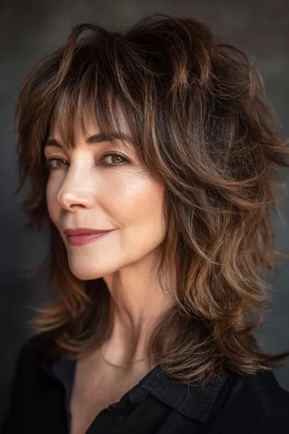 Layered Shag with Face-Framing Layers