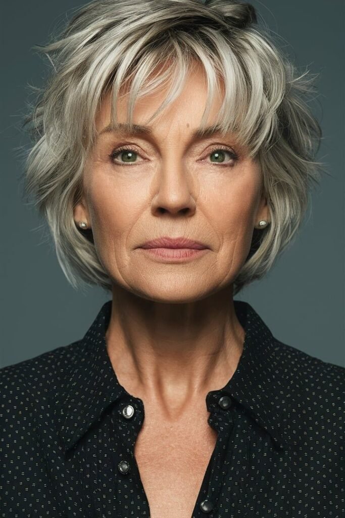 Layered Shaggy Bob Cut