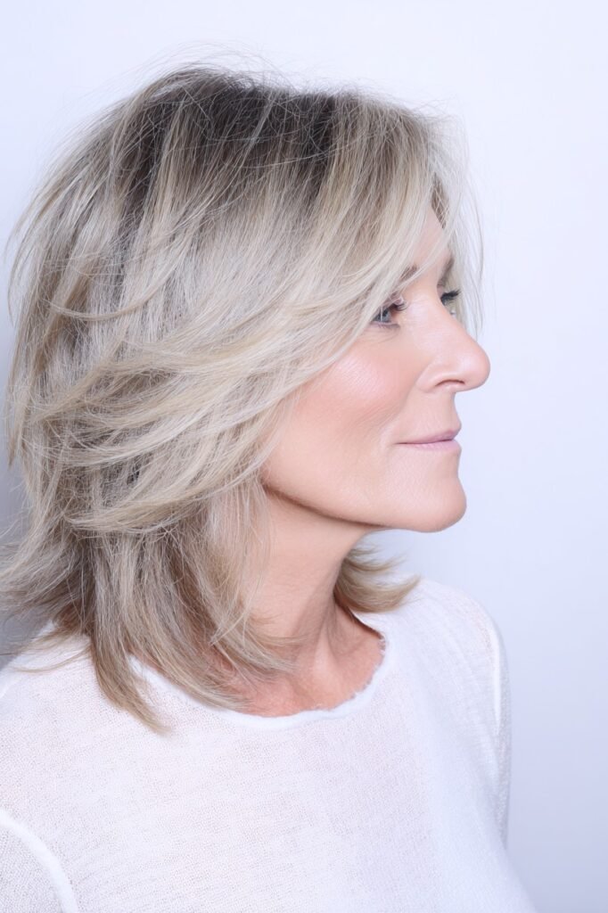 Layered Shoulder-Length Cut with Face-Framing Pieces