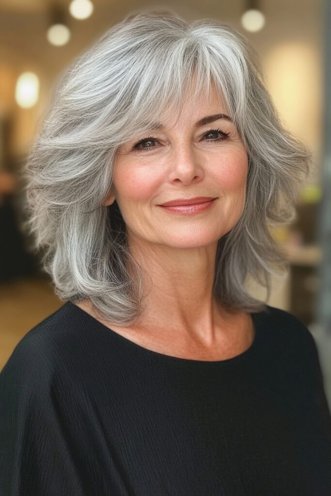 Layered Silver Bob with Volume