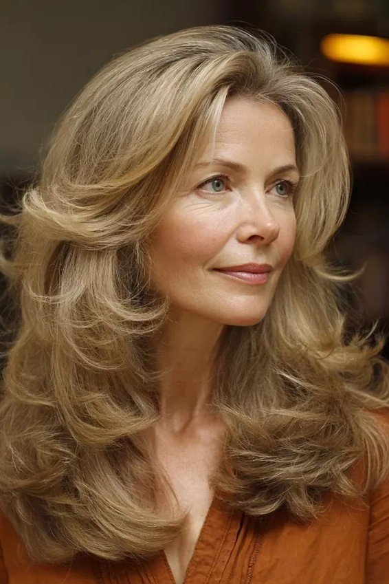 Long Layered Blowout Hairstyle