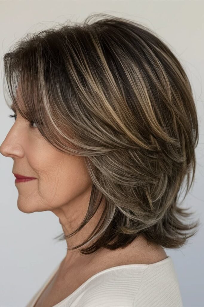 Long Layered Hair with Face-Framing Highlights