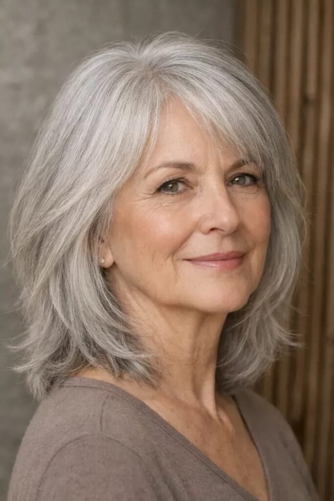 Long Layered Hair with Face-Framing Highlights