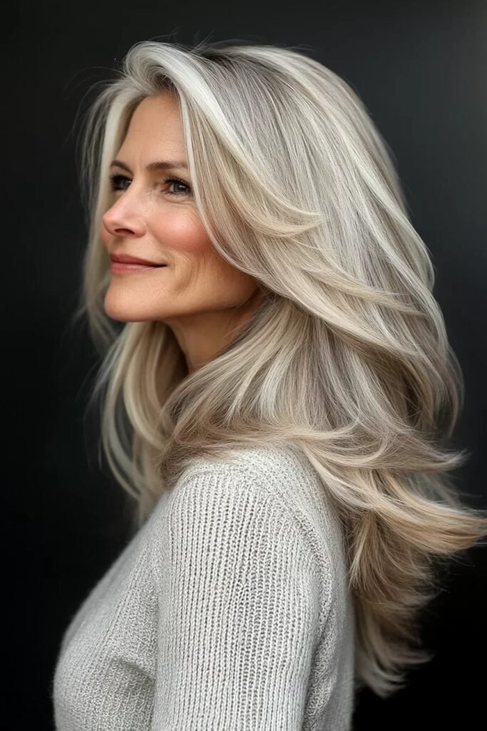 Long Layered Hair with Face-Framing Layers