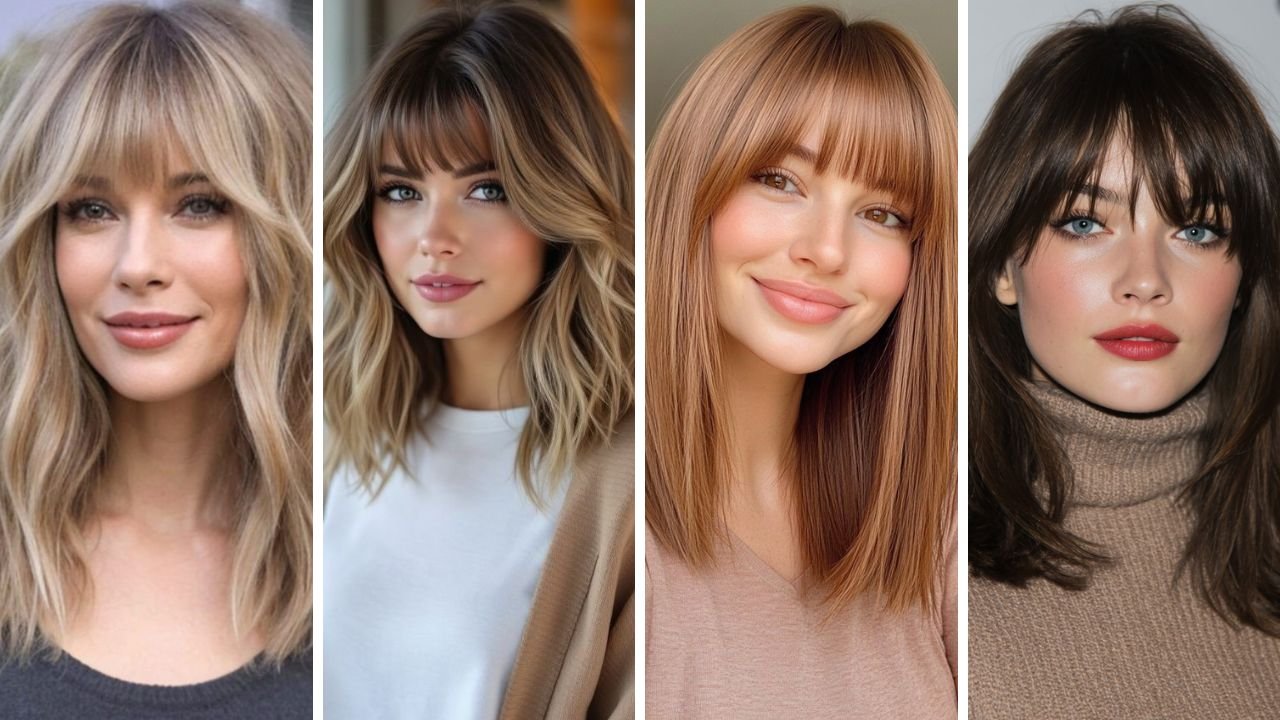 20 Beautiful Medium Length Haircut with Bangs That Create Softness and Style