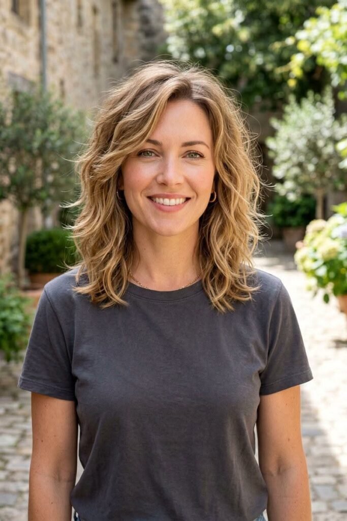 Medium-Length Shag with Soft Waves
